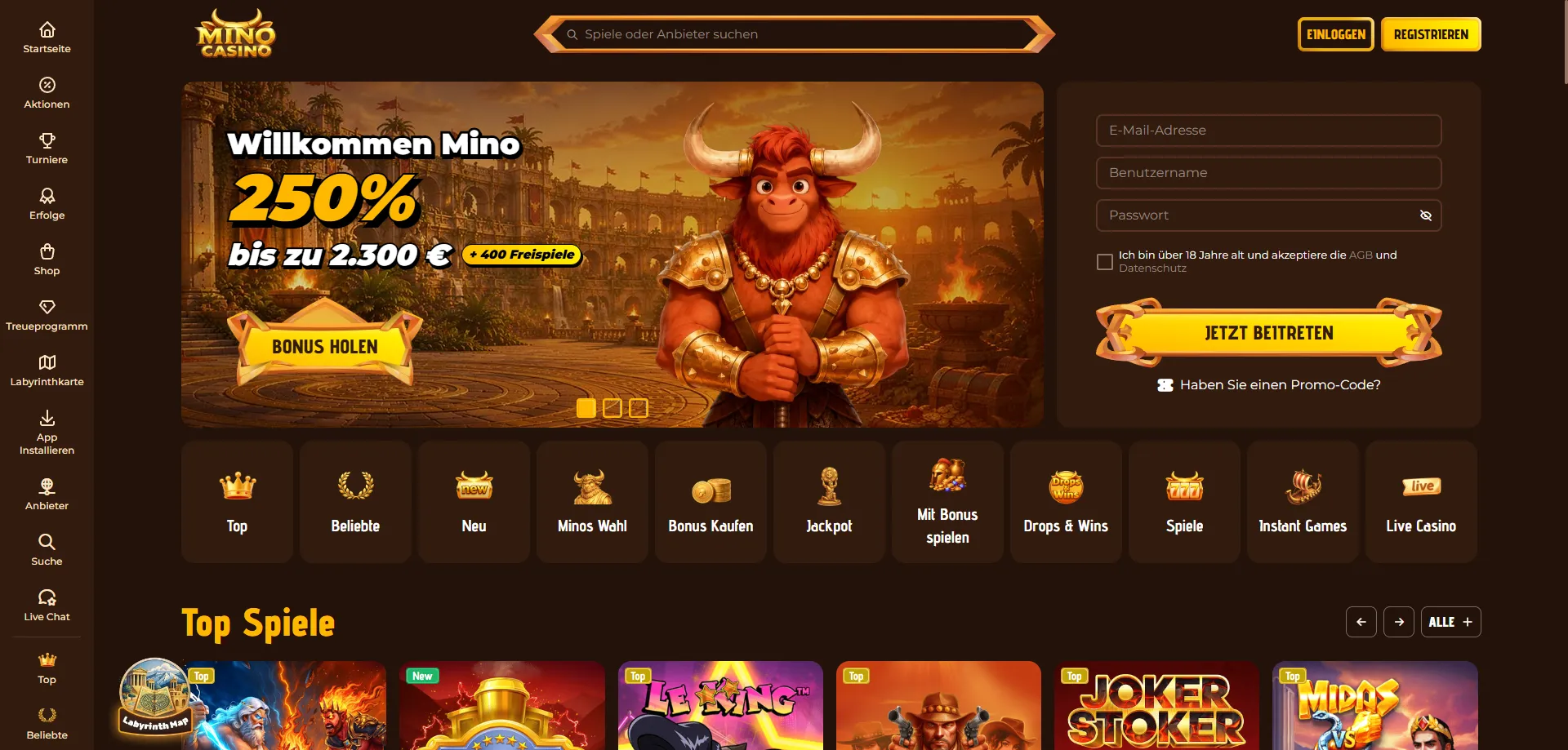 Mino Casino piattaforma online &mdash; panoramica giochi e bonus Italia
