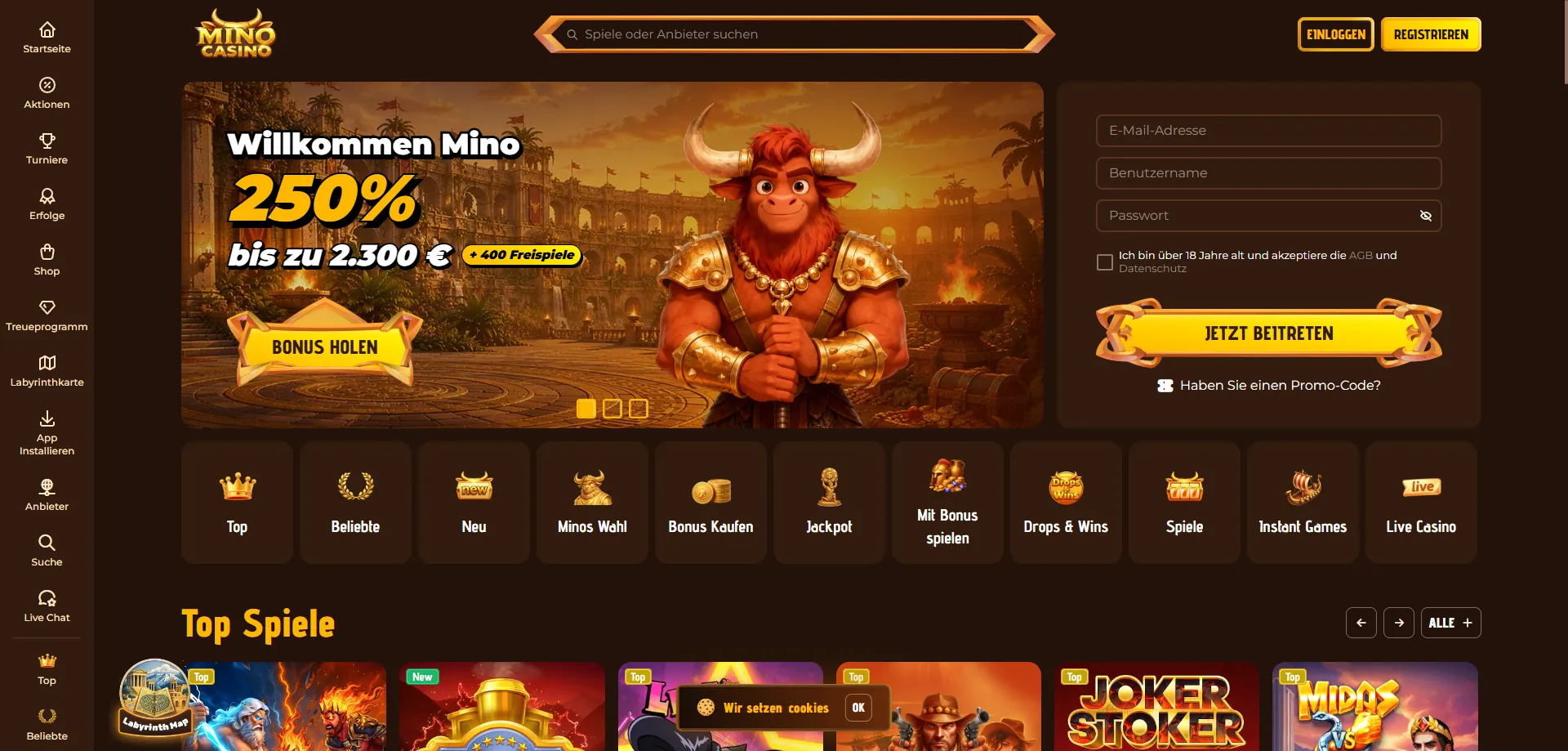 Mino Casino piattaforma di gioco online sicura per italiani